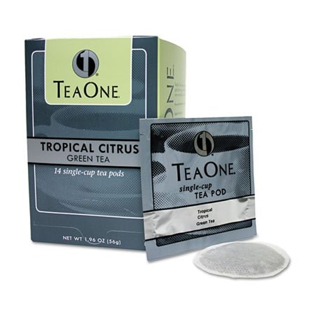 Java Trading Co. Tea One, Tea Pods, Tropical Citrus Green, 14PK 20700